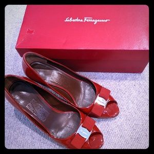 Salvatore Ferragamo red high heels